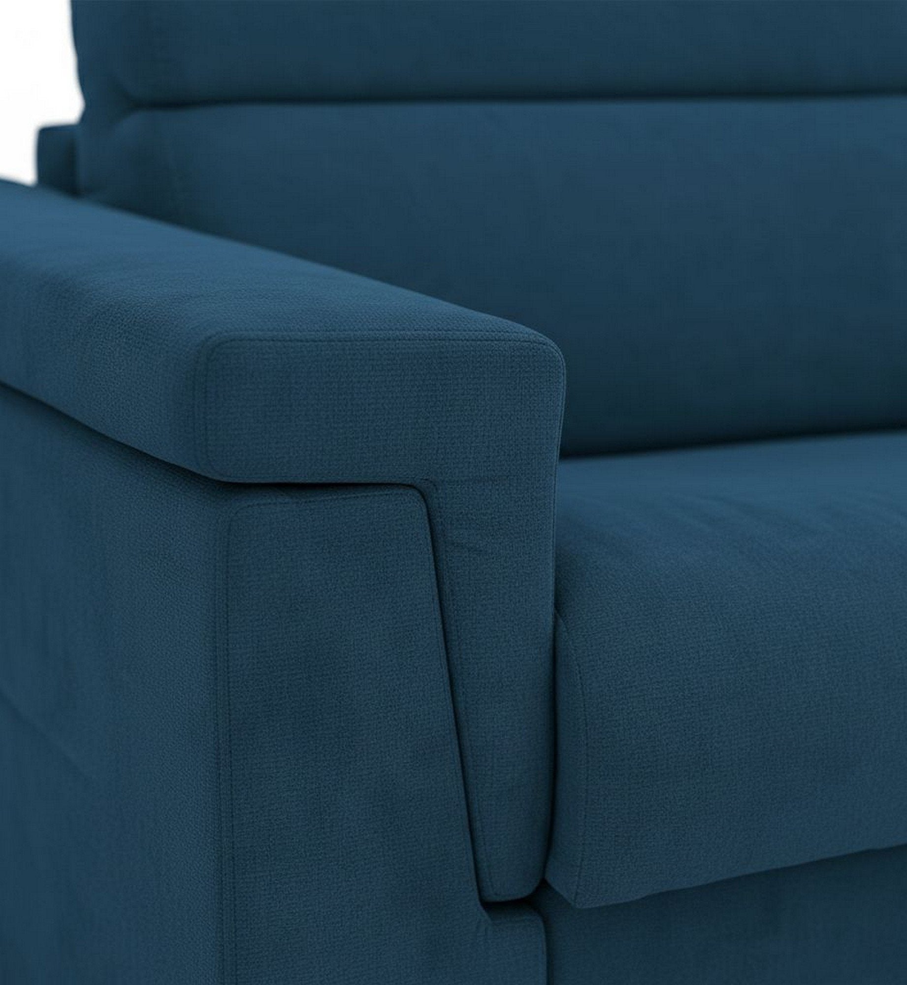 Flaibano, Divano Fisso 2 Posti Sfoderabile Made in Italy, 205x95x100h cm blu