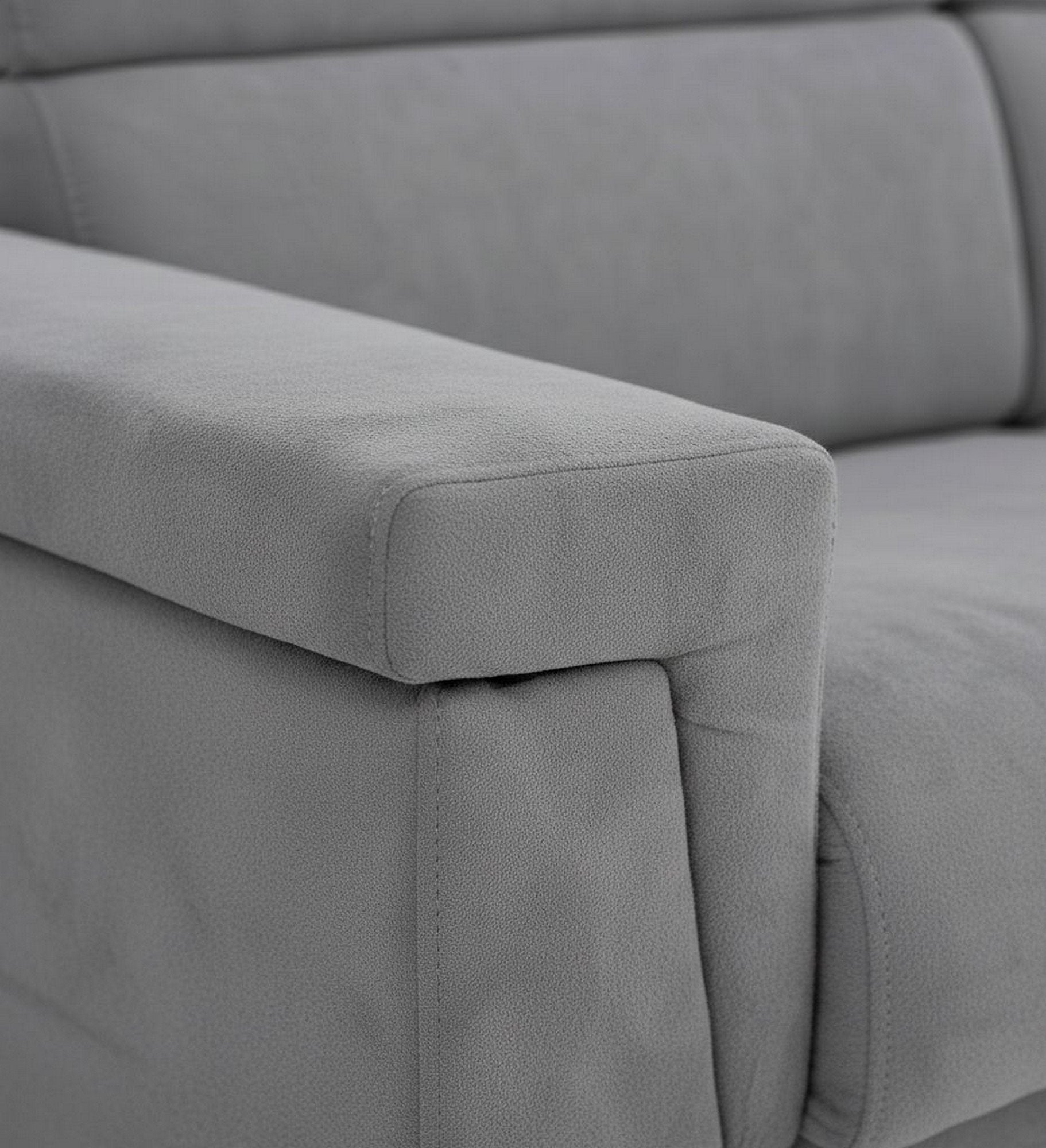 Flaibano, Divano Fisso 2 Posti Sfoderabile Made in Italy, 205x95x100h cm Grigio