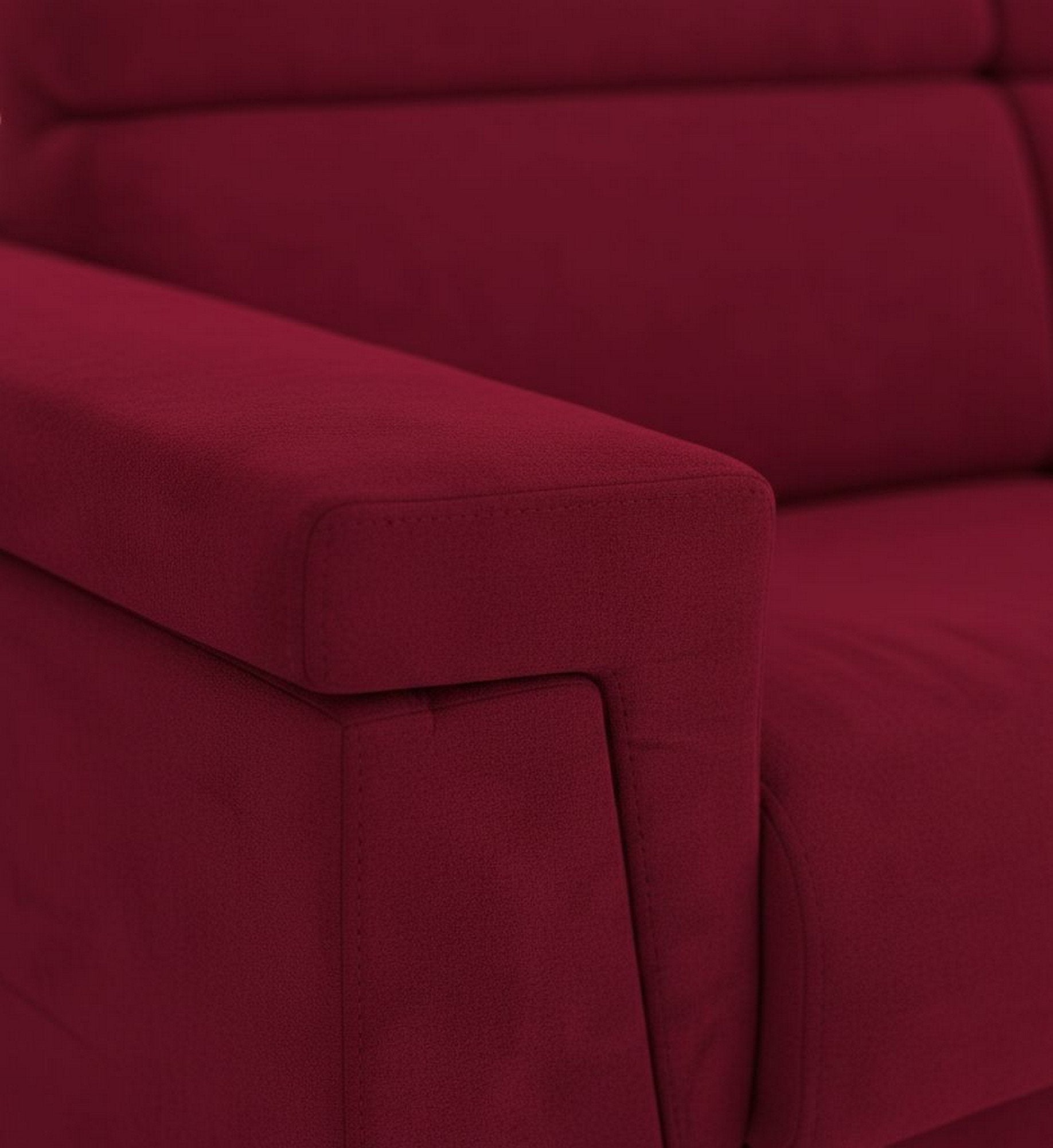 Flaibano, Divano Fisso 2 Posti Sfoderabile Made in Italy, 205x95x100h cm Rosso