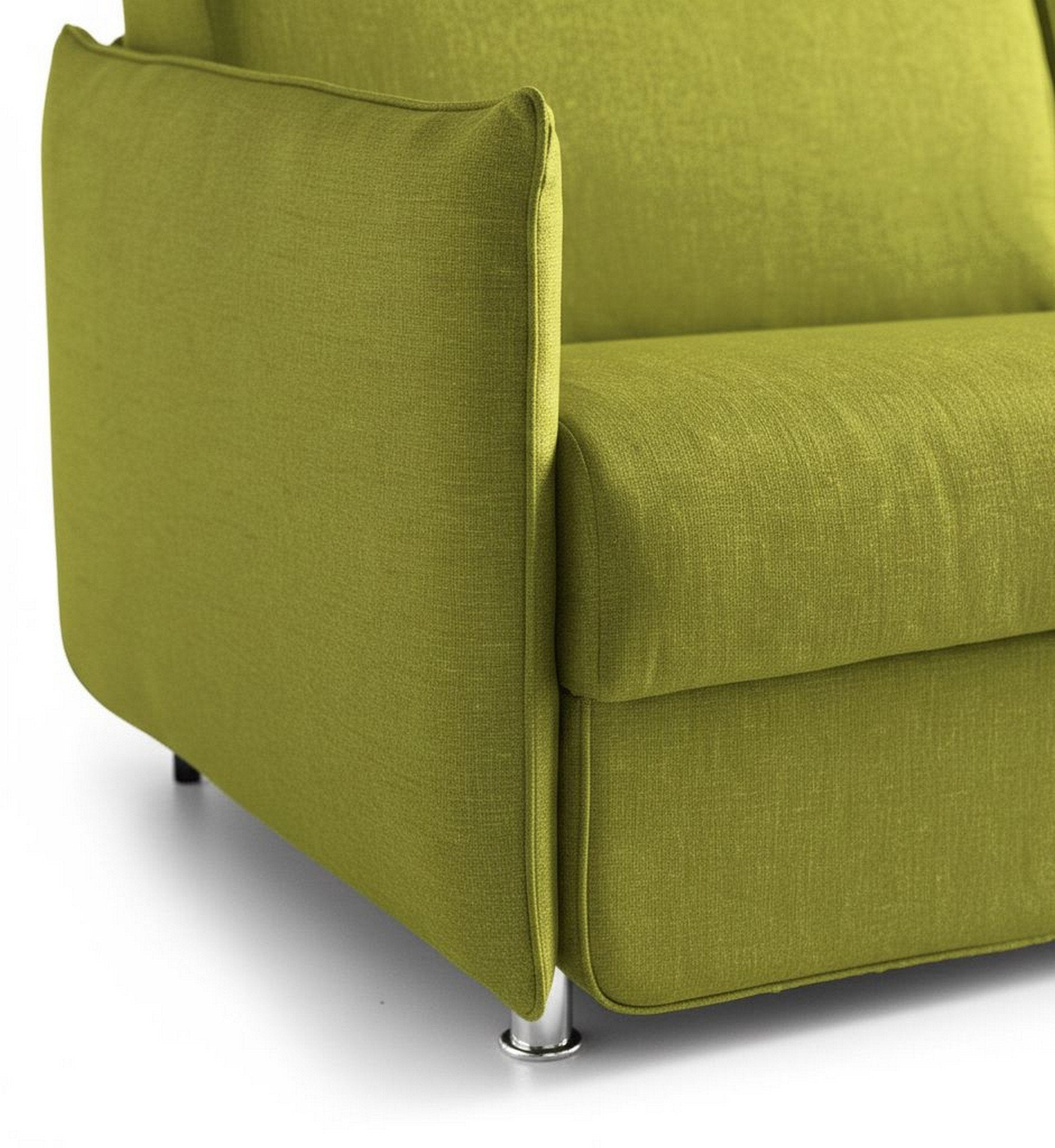 Varedo, Divano Fisso 2 Posti Sfoderabile Made in Italy, 180x95x90h cm Verde