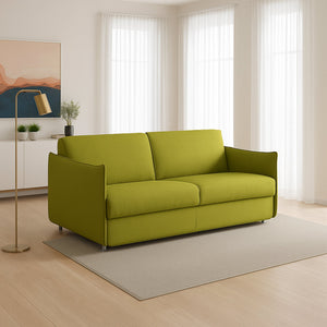 Varedo, Divano Fisso 2 Posti Sfoderabile Made in Italy, 180x95x90h cm Verde