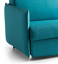 Varedo, Divano Fisso 2 Posti Sfoderabile Made in Italy, 180x95x90h cm Azzurro