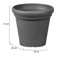 Lou, Oggettistica set 2 Vasi Made in Italy, Nero Antracite