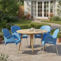 Raimund, Sedia da Esterno 4 Sedie Made in Italy, Azzurro