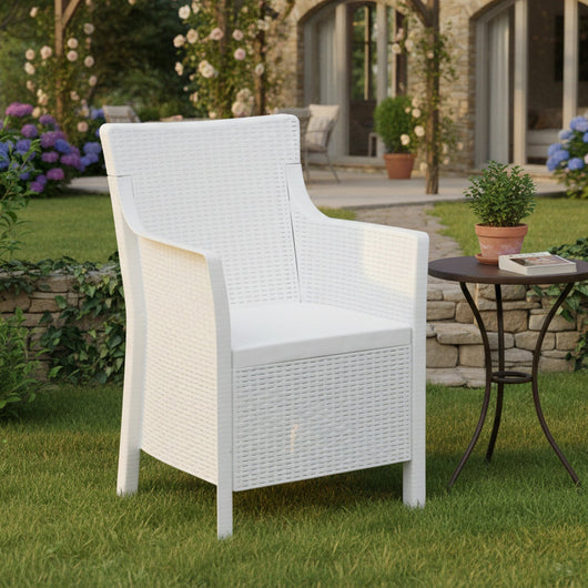 Wanless, Poltrona da Esterno Made in Italy, 60x53 cm Bianco