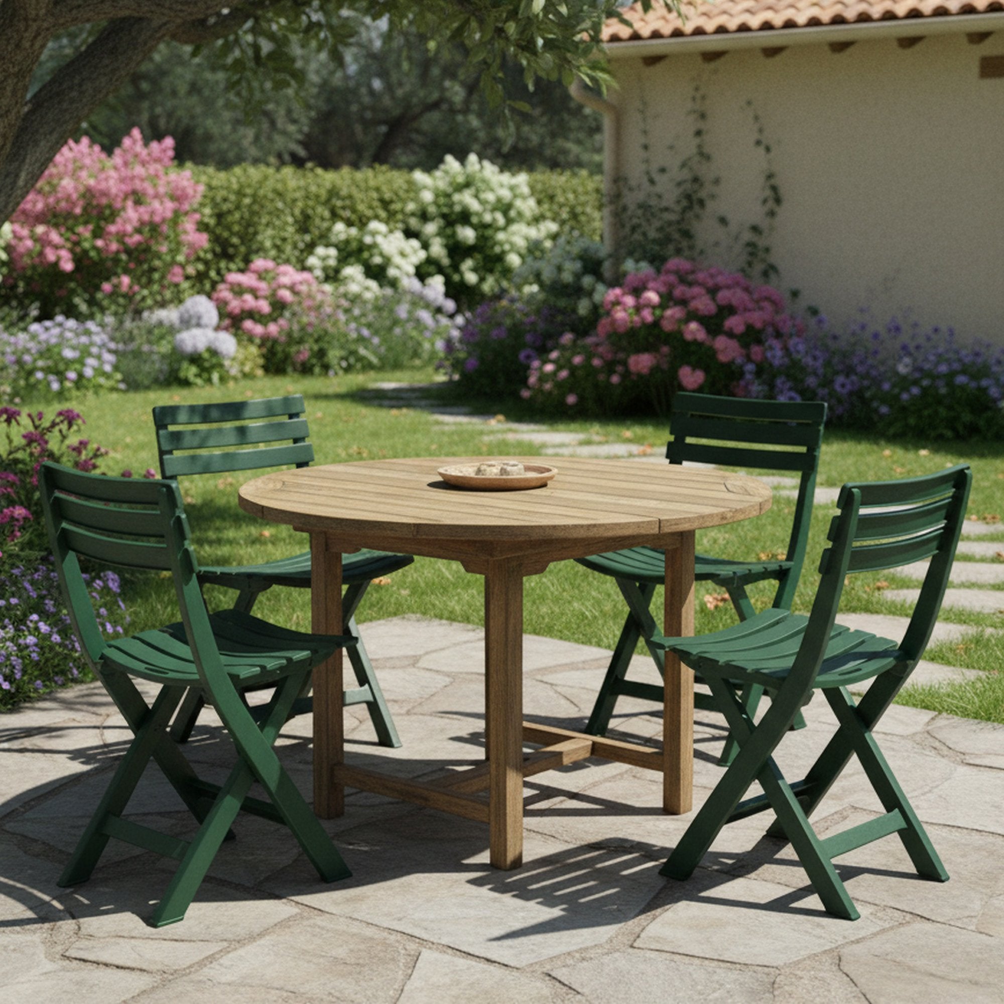 Jennie, Sedia da Esterno 4 Sedie Made in Italy, Verde