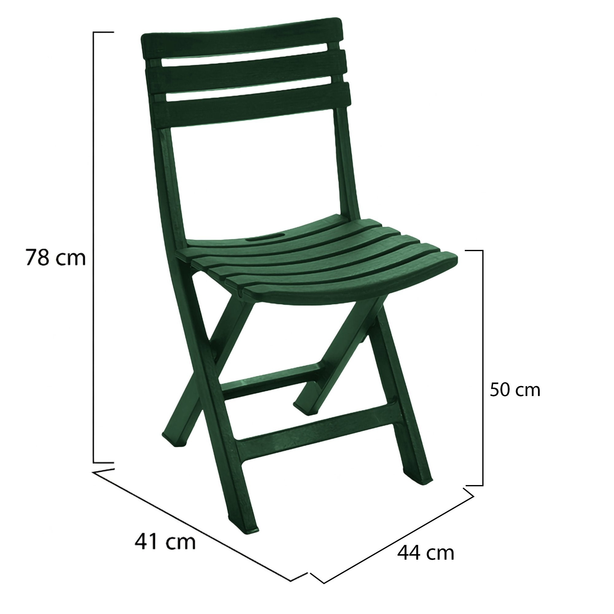 Jennie, Sedia da Esterno 4 Sedie Made in Italy, Verde