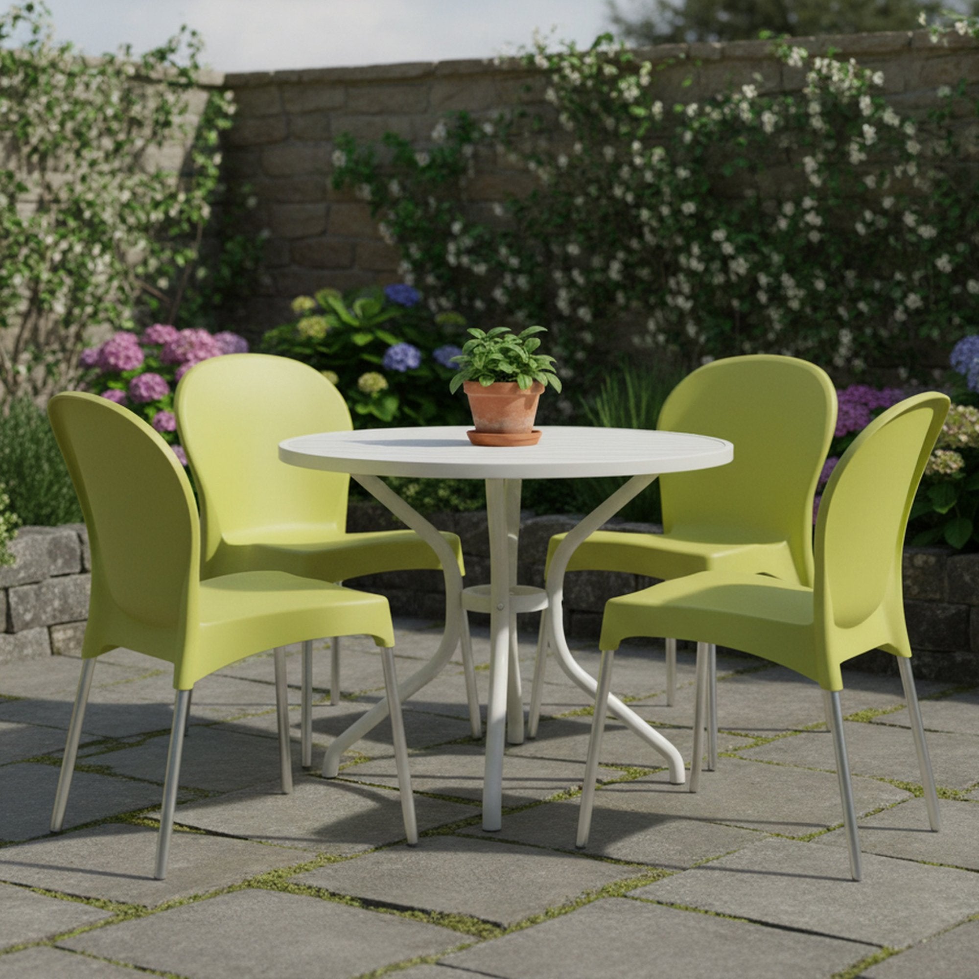 Eclectic, Sedia da Esterno 4 Sedie Made in Italy, Verde