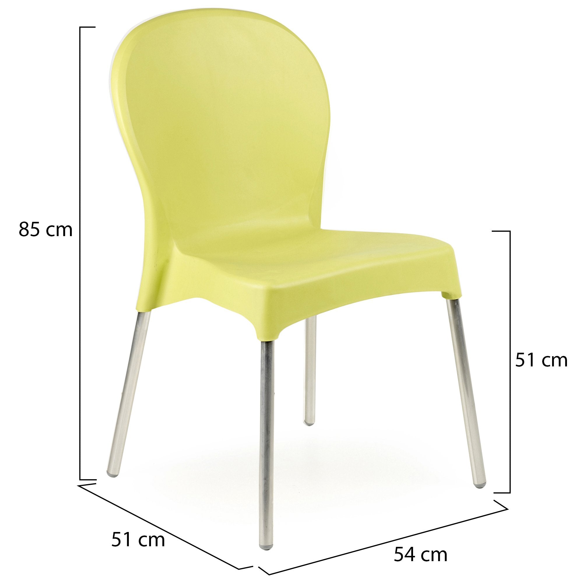 Eclectic, Sedia da Esterno 4 Sedie Made in Italy, Verde