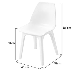 Montivilla, Sedia da Esterno 2 Sedie Made in Italy, Bianco