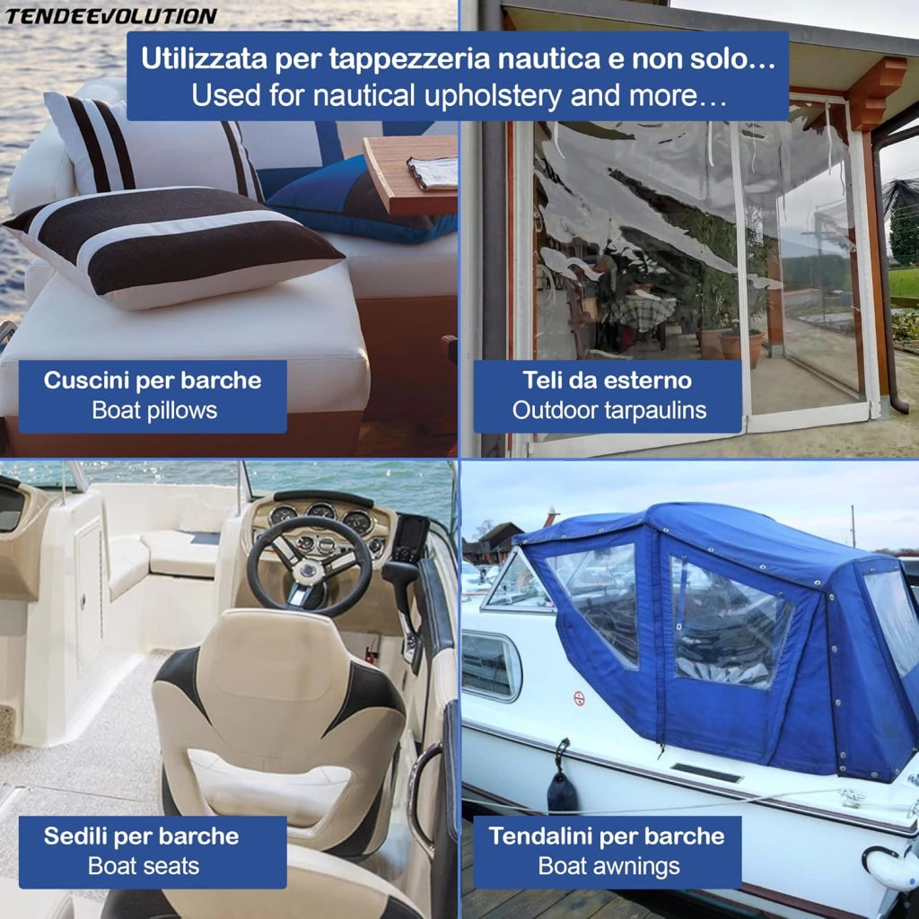 Cerniera Lampo Divisibile Blu 100cm Nautica Catena 10 - Resistente ai Raggi UV e Corrosione - Ideale per Imbarcazioni & Teli