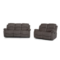 Divano Recl. Cross 3+2 Man.Tess. A/Macchia Tortora