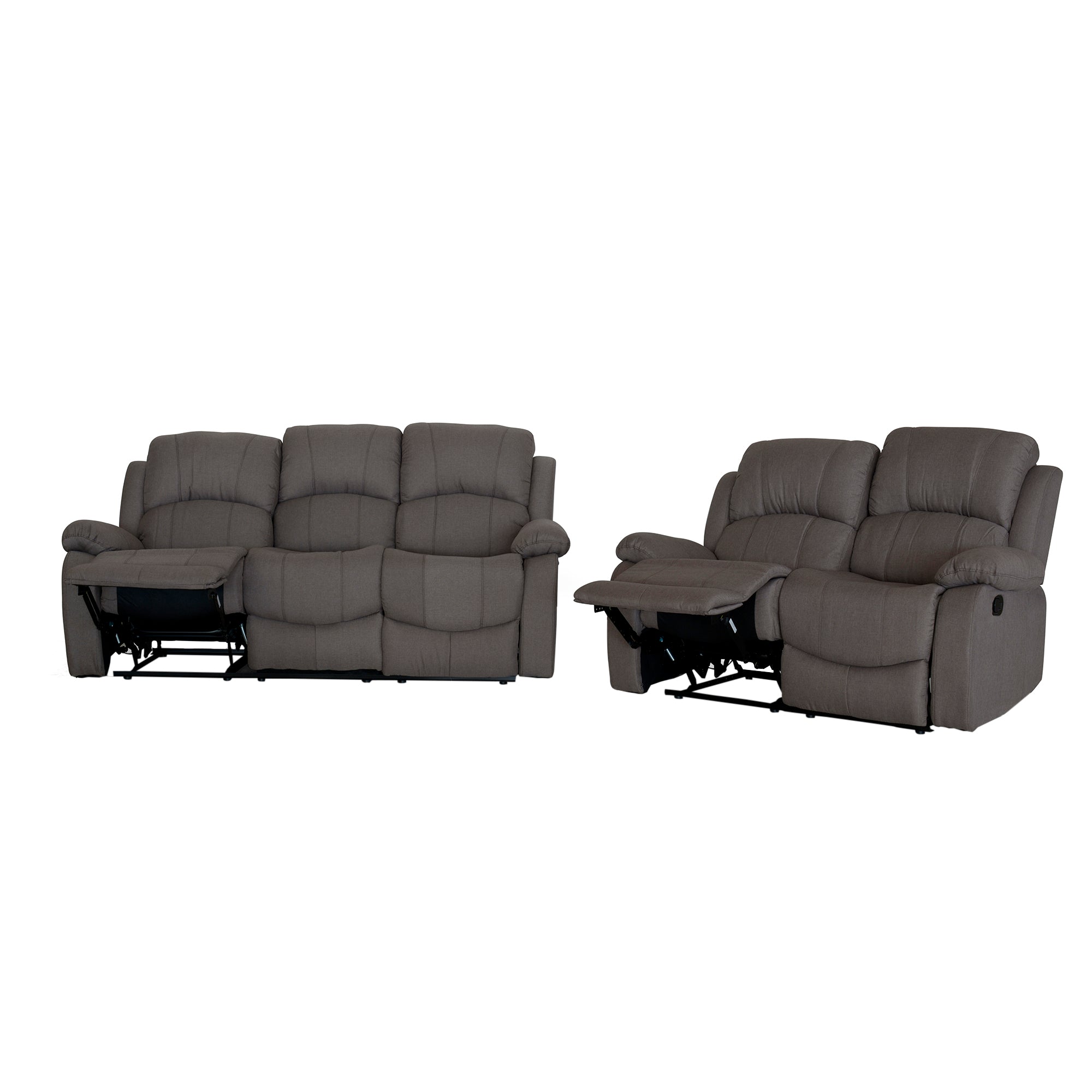 Divano Recl. Cross 3+2 Man.Tess. A/Macchia Tortora