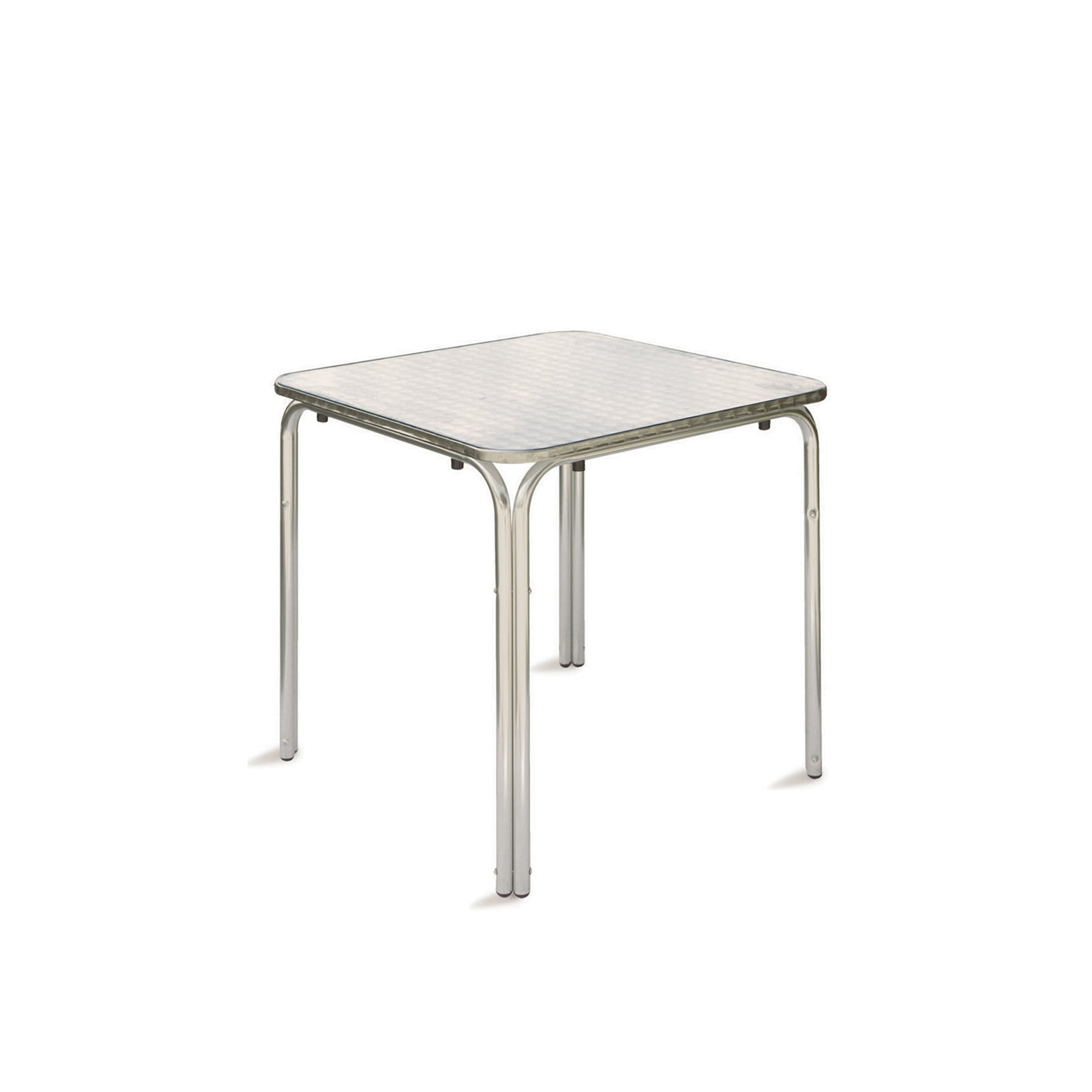Tavolo Quadrato Ponente In Alluminio + Acciaio