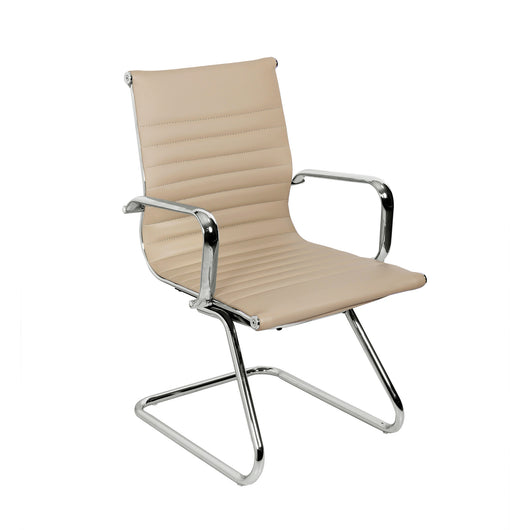 Set Da 2,Poltrona Pleasure Attesa Tortora Similpelle Struttura Cromata