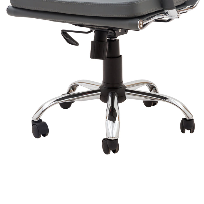 Poltrona Mito Dirigenziale Simil Grigia/Cromata