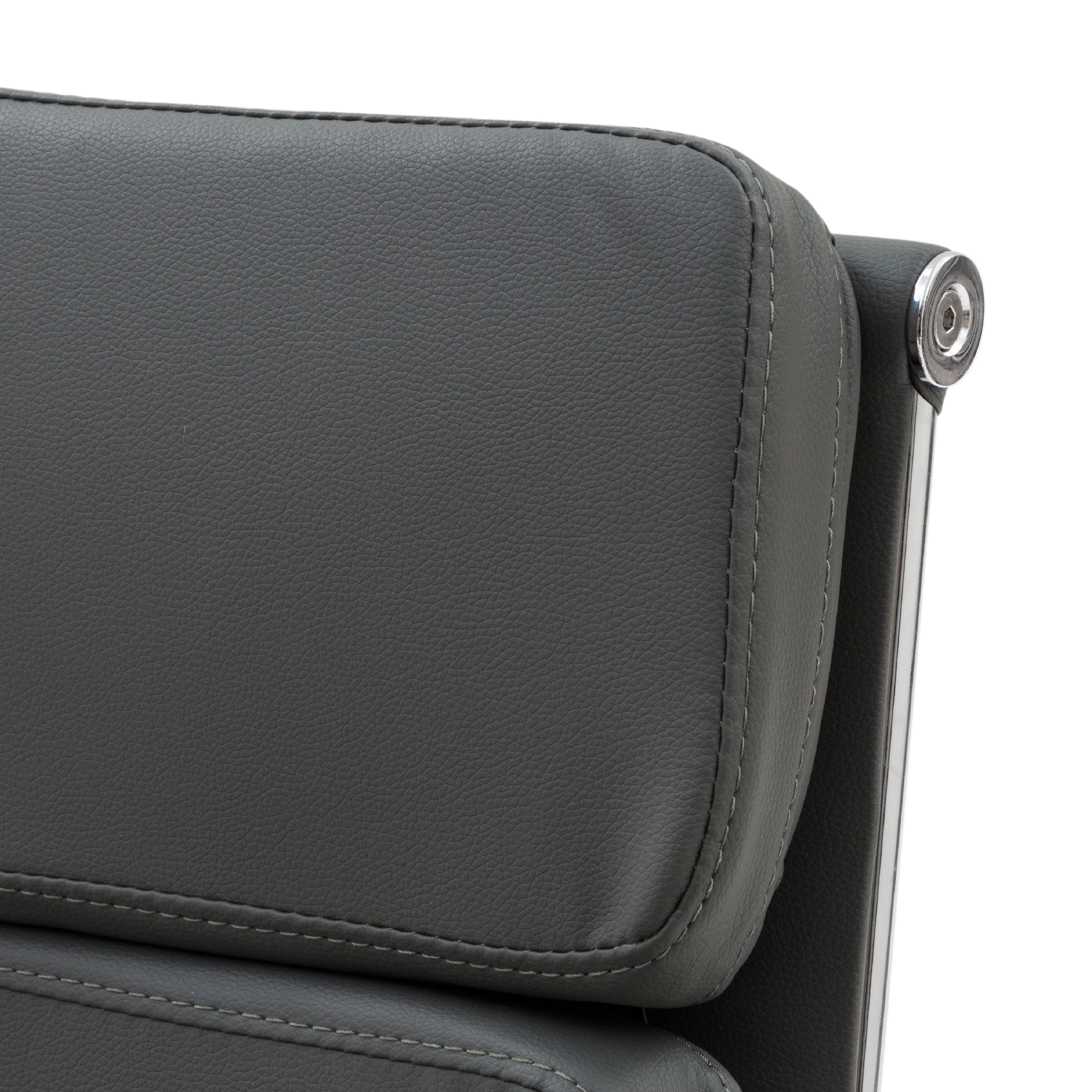 Poltrona Mito Dirigenziale Simil Grigia/Cromata