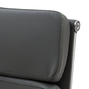 Poltrona Mito Dirigenziale Simil Grigia/Cromata