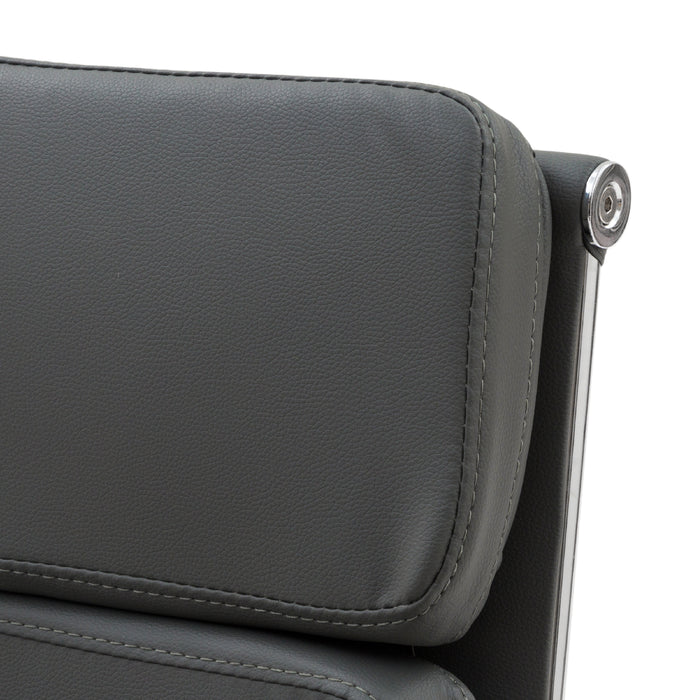 Poltrona Mito Dirigenziale Simil Grigia/Cromata