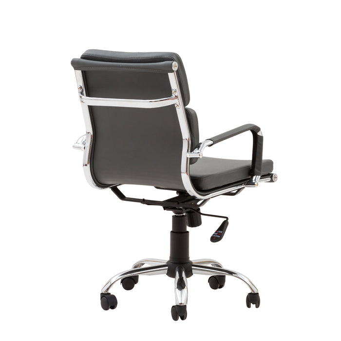 Poltrona Mito Dirigenziale Simil Grigia/Cromata