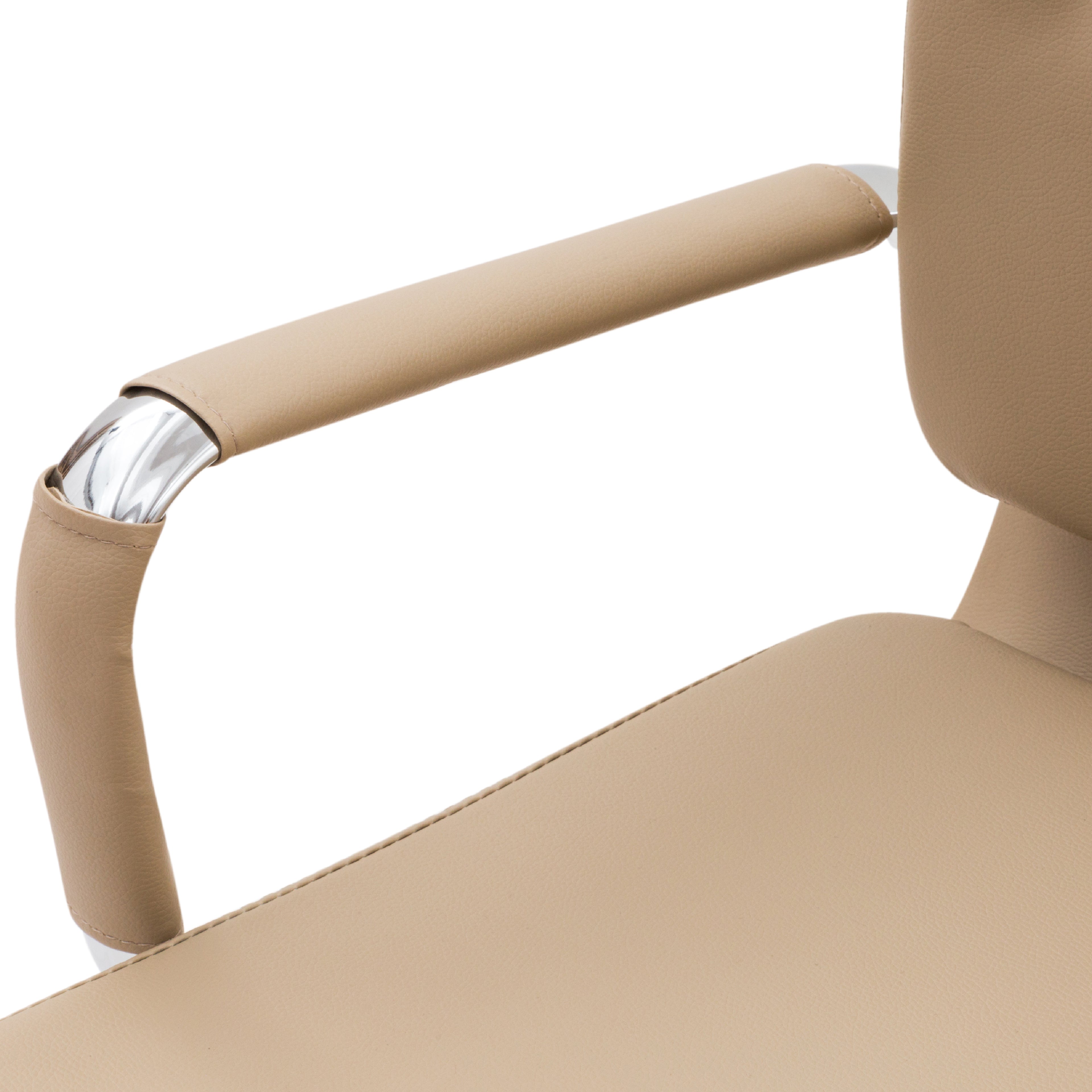 Poltrona Mito Dirigenziale Simil Tortora/Cromata