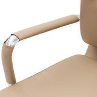 Poltrona Mito Dirigenziale Simil Tortora/Cromata