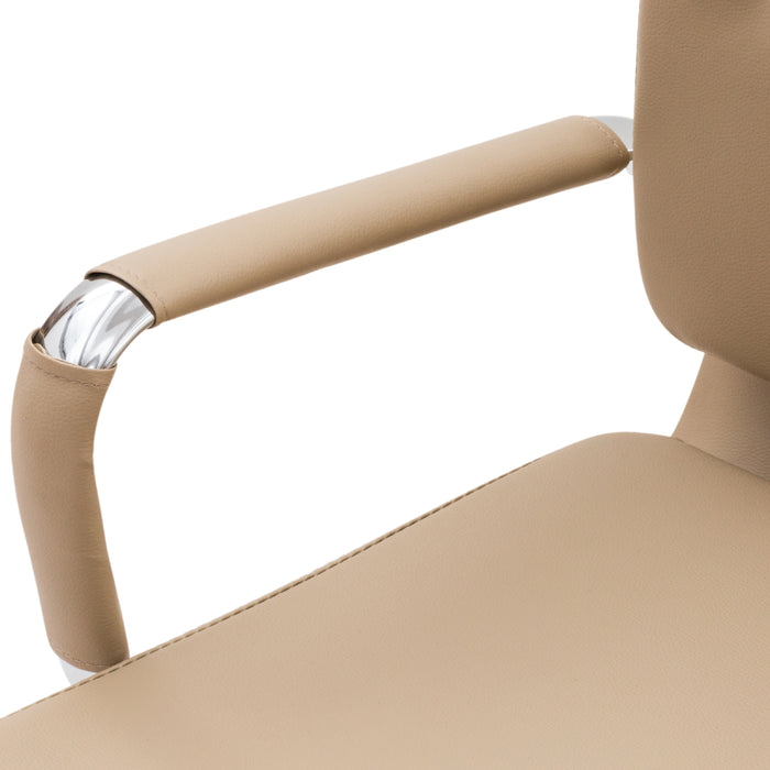 Poltrona Mito Dirigenziale Simil Tortora/Cromata