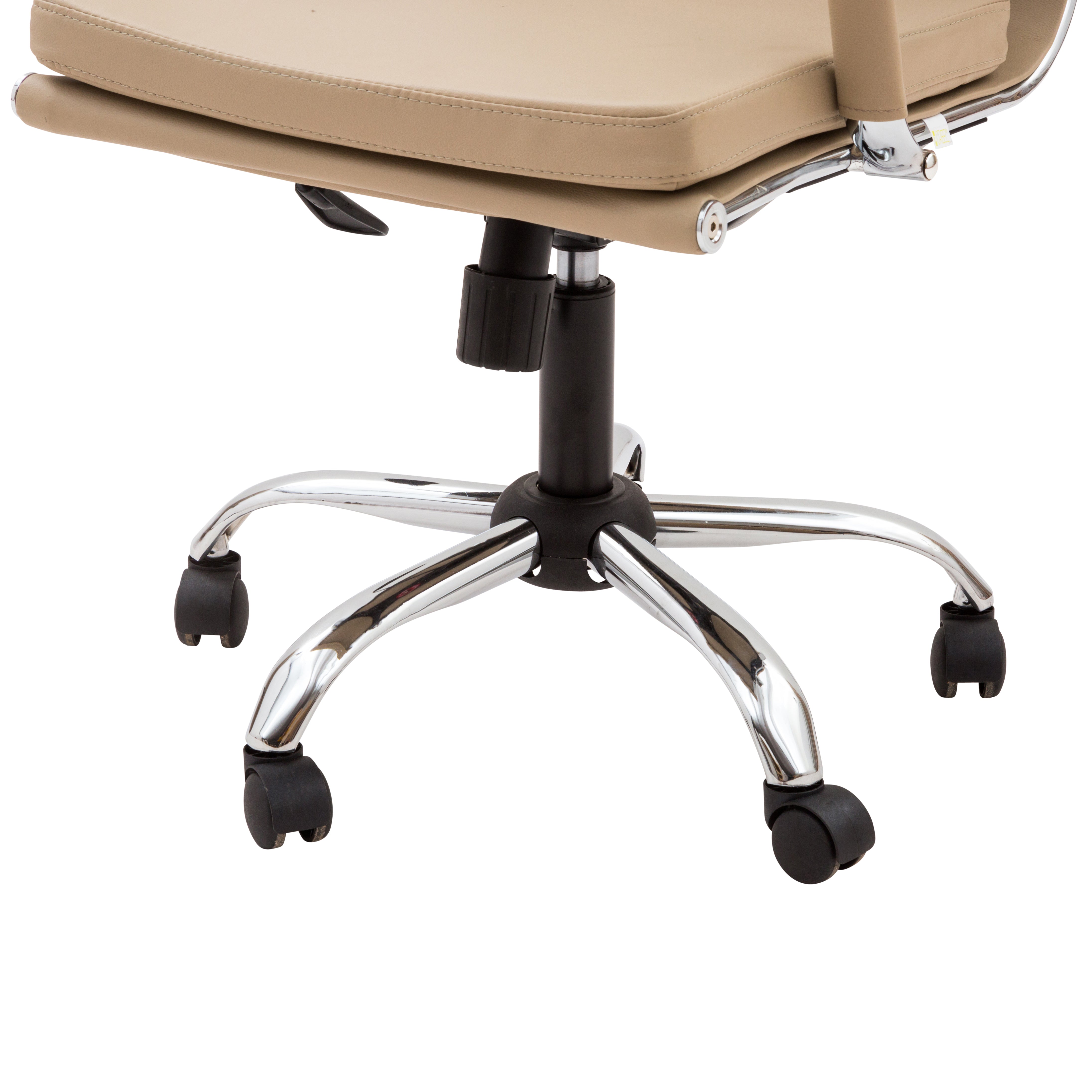 Poltrona Mito Dirigenziale Simil Tortora/Cromata