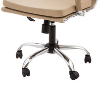 Poltrona Mito Dirigenziale Simil Tortora/Cromata