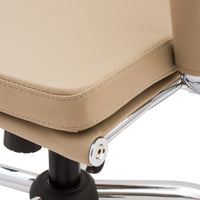 Poltrona Mito Dirigenziale Simil Tortora/Cromata