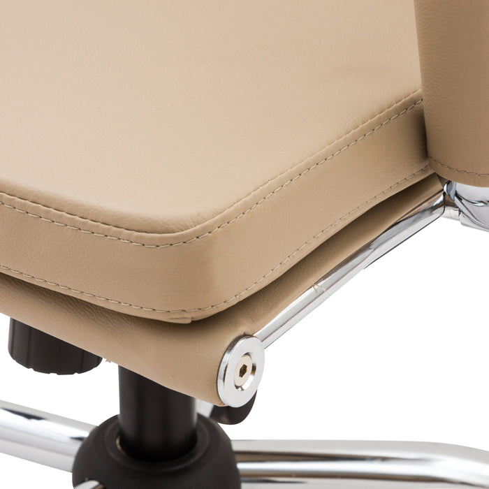 Poltrona Mito Dirigenziale Simil Tortora/Cromata