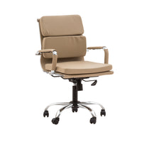 Poltrona Mito Dirigenziale Simil Tortora/Cromata