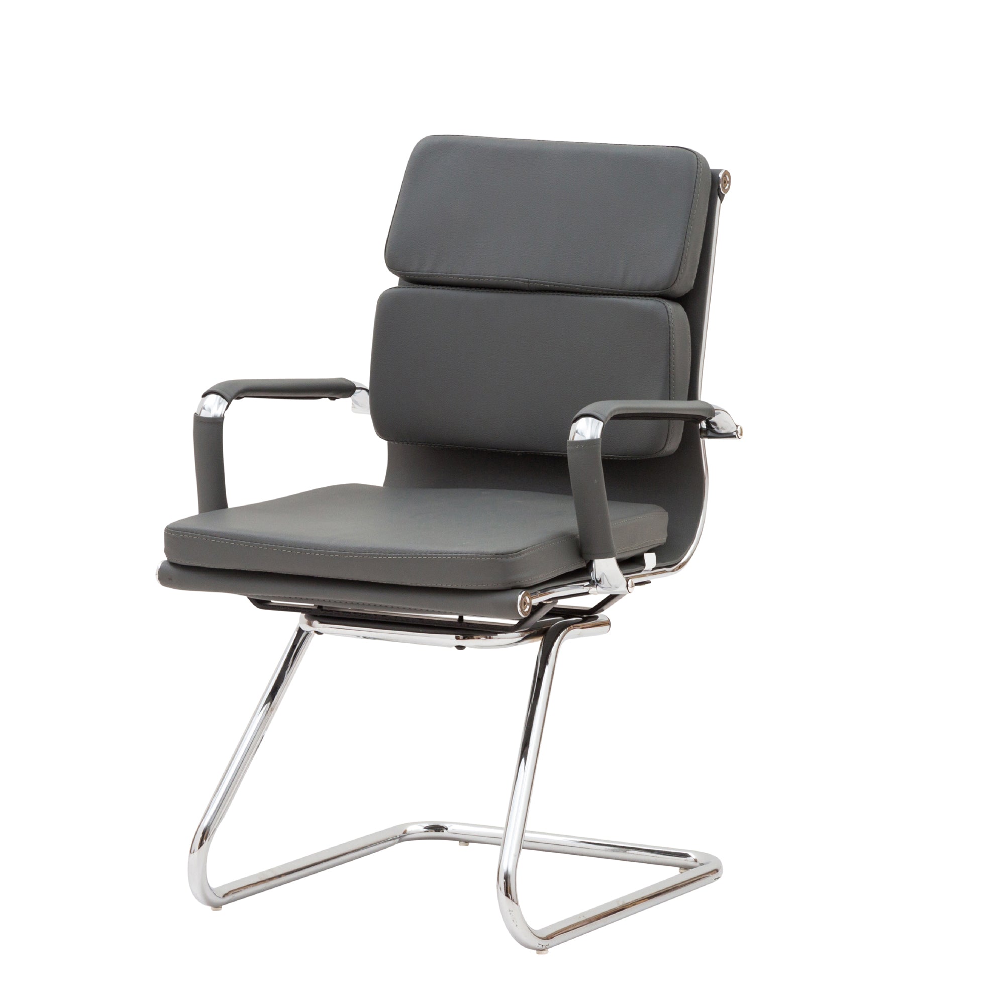 Set Da 2, Poltrone Mito Attesa  Simil Grigio/Cromata