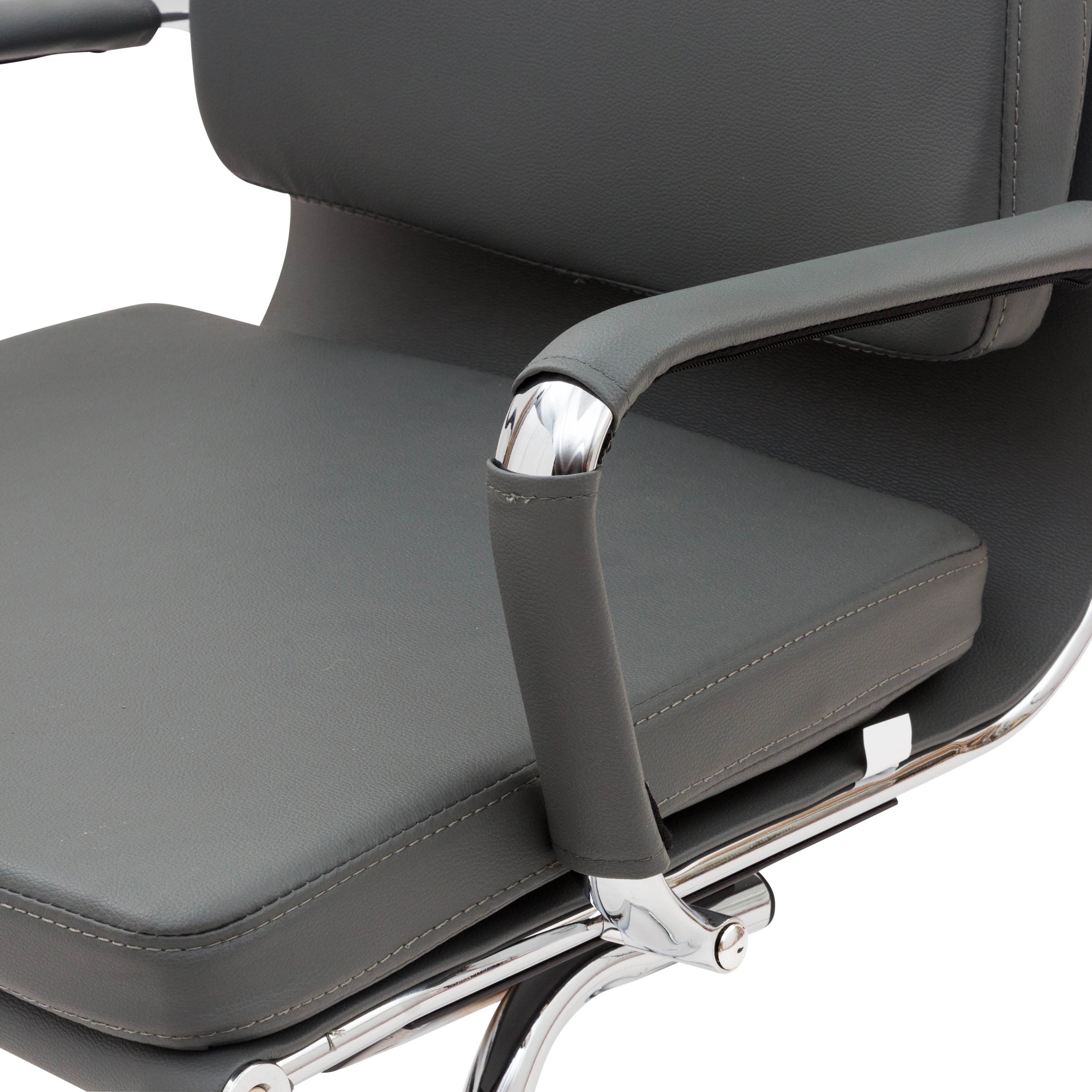 Set Da 2, Poltrone Mito Attesa  Simil Grigio/Cromata