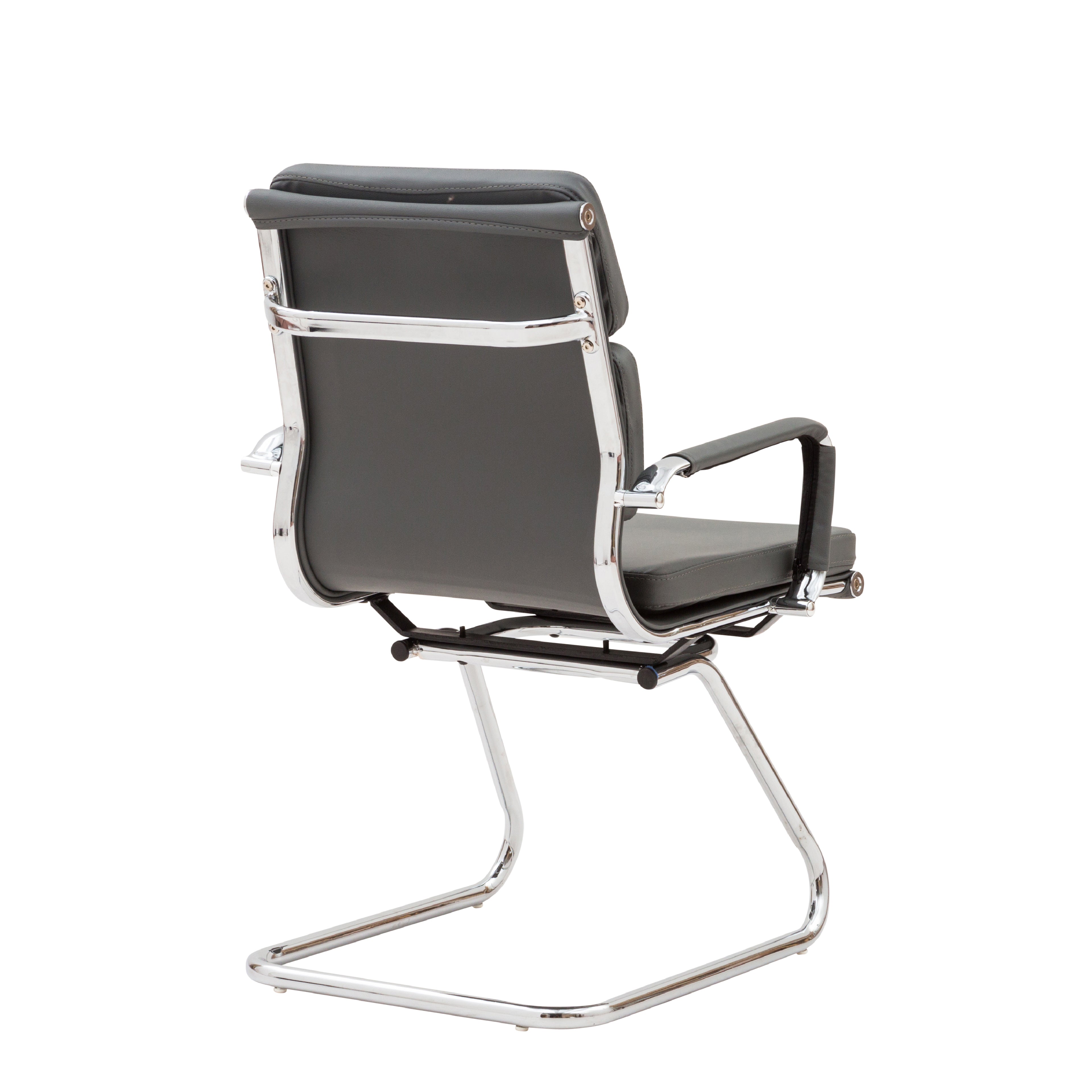 Set Da 2, Poltrone Mito Attesa  Simil Grigio/Cromata