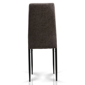 Set Da 4, Sedia Queen Tortora Meccanico In Similpelle  Per Soggiorno, Cucina E Arredo Bar