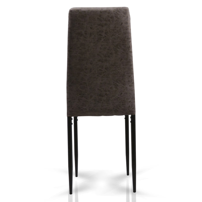 Set Da 4, Sedia Queen Tortora Meccanico In Similpelle  Per Soggiorno, Cucina E Arredo Bar