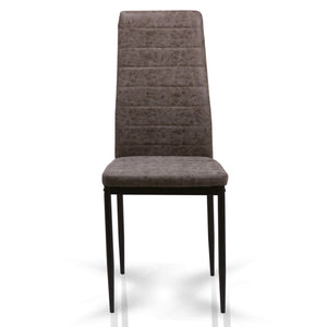 Set Da 4, Sedia Queen Tortora Meccanico In Similpelle  Per Soggiorno, Cucina E Arredo Bar