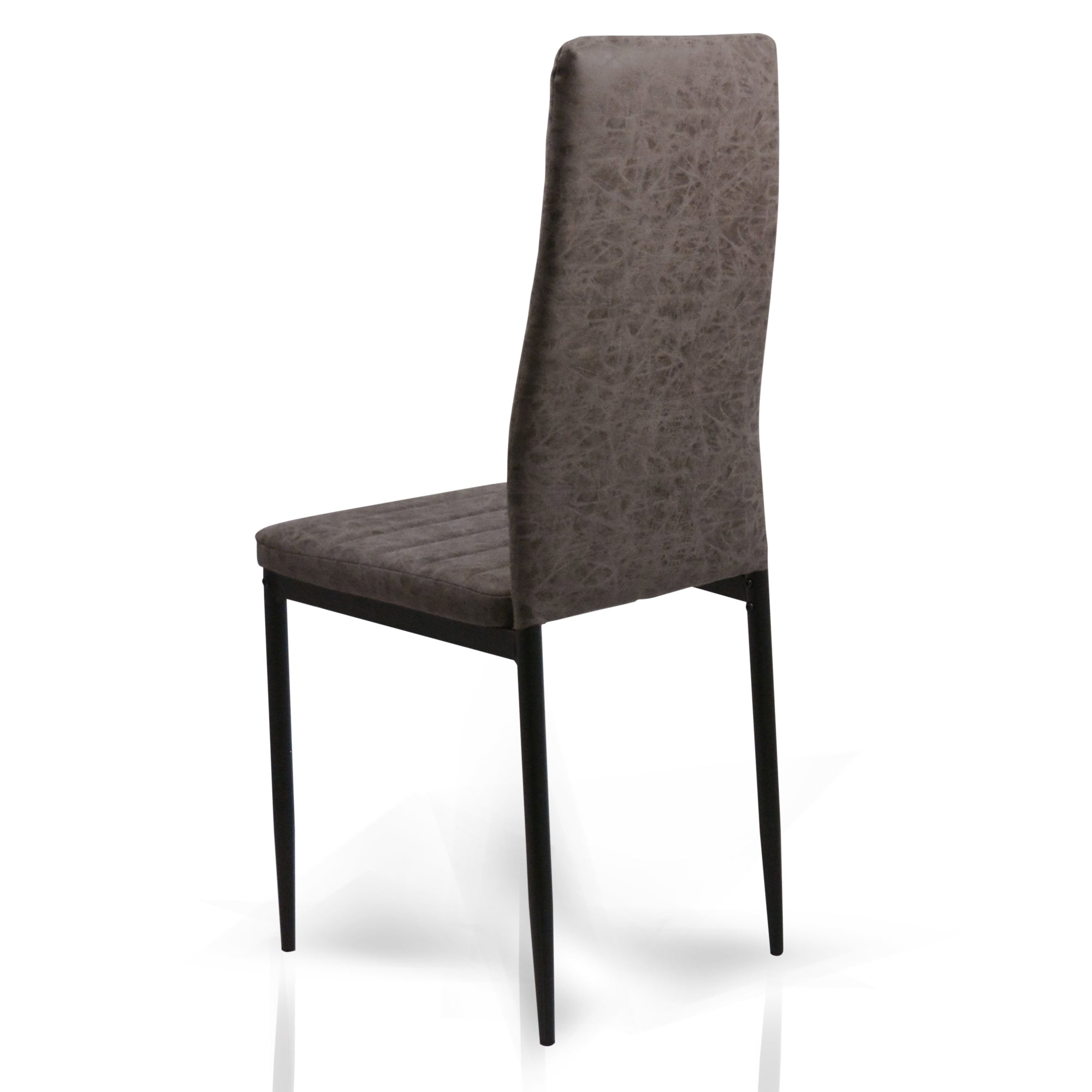 Set Da 4, Sedia Queen Tortora Meccanico In Similpelle  Per Soggiorno, Cucina E Arredo Bar