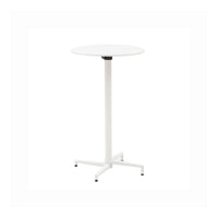 Tavolo Detroit Tondo In Metallo Bianco