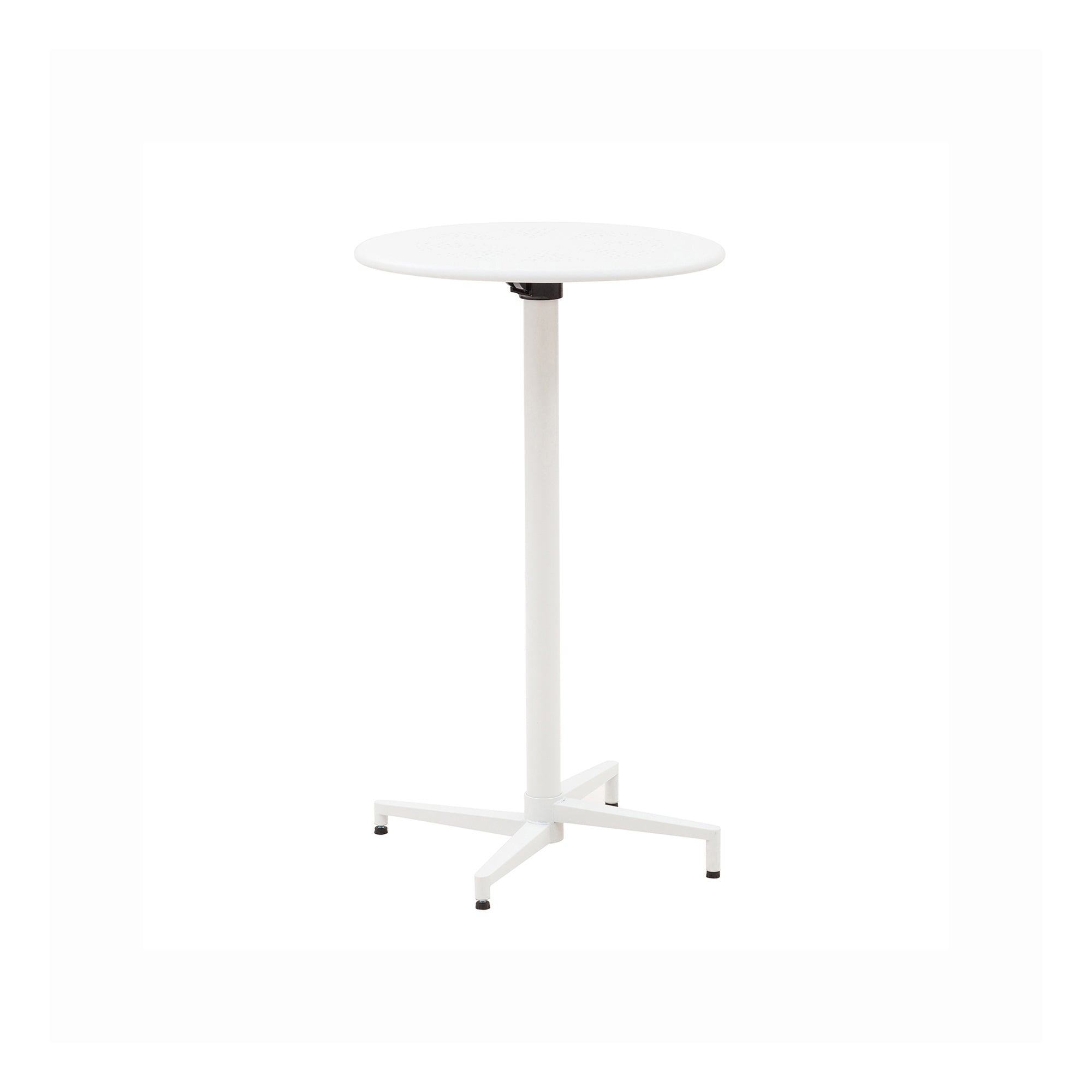 Tavolo Detroit Tondo In Metallo Bianco