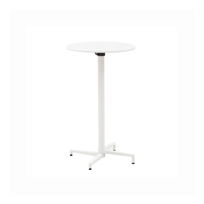 Tavolo Detroit Tondo In Metallo Bianco