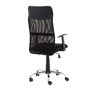 Poltrona Naomi In Maglina E Ecopelle Nera