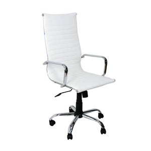 Poltrona Akka Presidenziale Bianca Simil/Str Crom