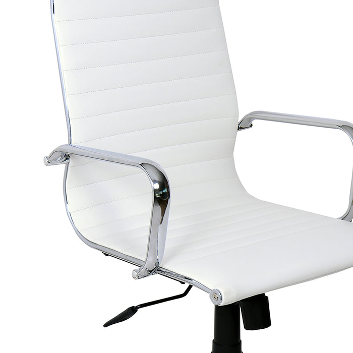 Poltrona Akka Presidenziale Bianca Simil/Str Crom