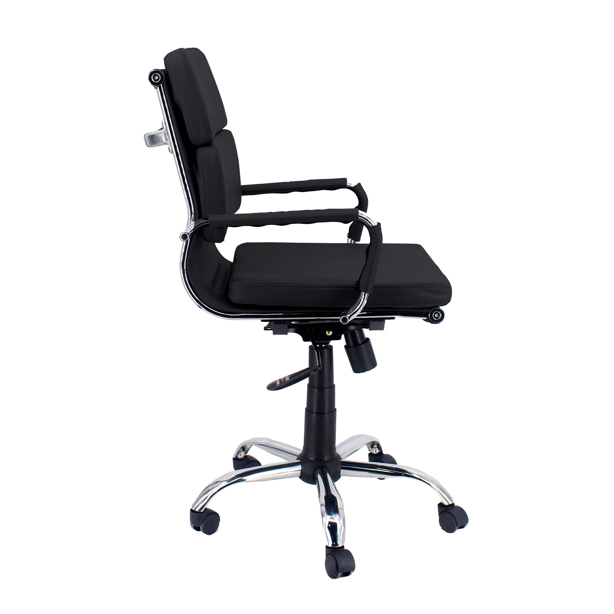 Poltrona Mito Dirigenziale Simil Nera/Cromata