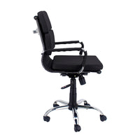 Poltrona Mito Dirigenziale Simil Nera/Cromata