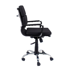 Poltrona Mito Dirigenziale Simil Nera/Cromata