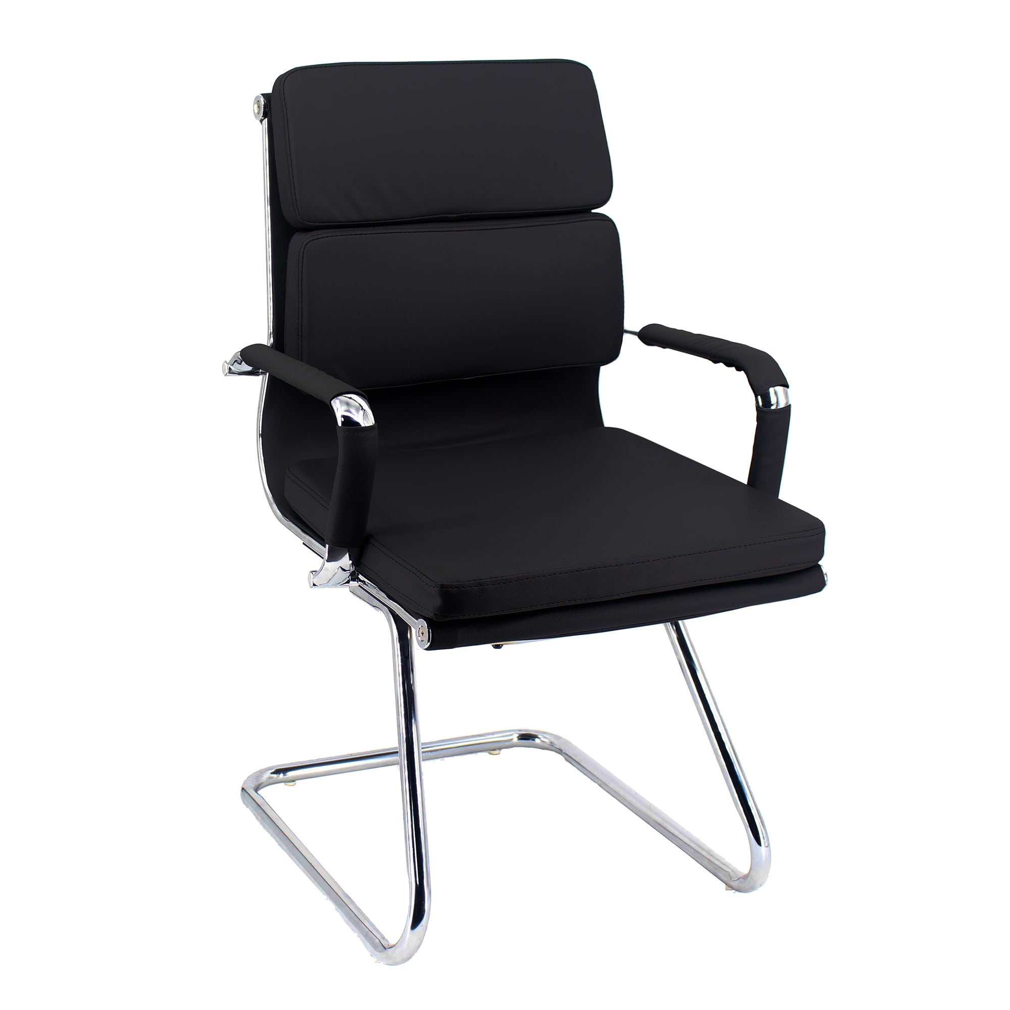 Set Da 2,Poltrona Mito Attesa Simil Nera/Cromata