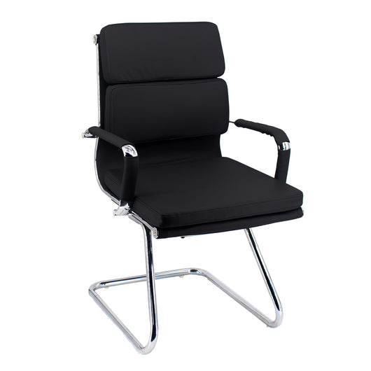 Set Da 2,Poltrona Mito Attesa Simil Nera/Cromata